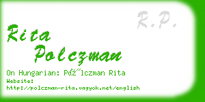 rita polczman business card